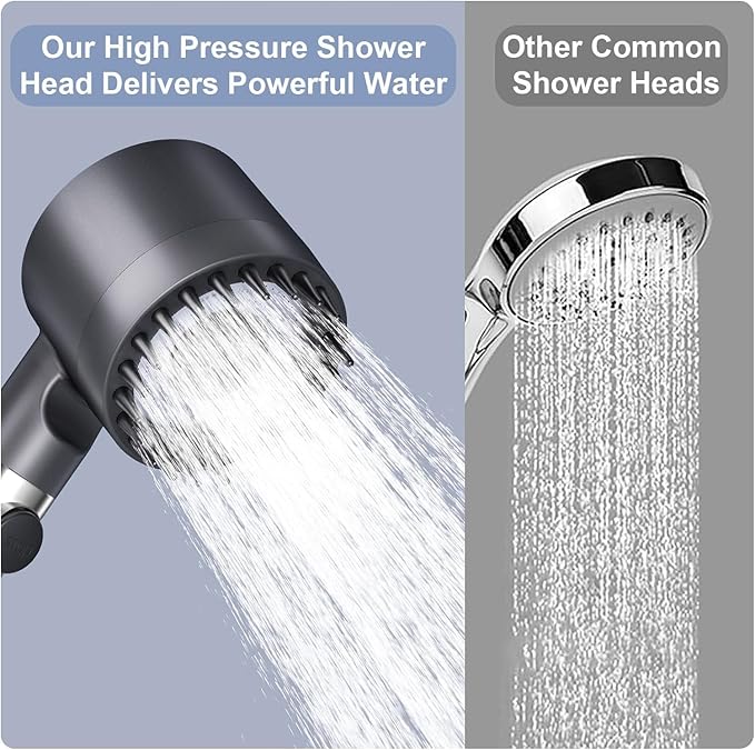 3 Spray Mode Filtered Shower Head