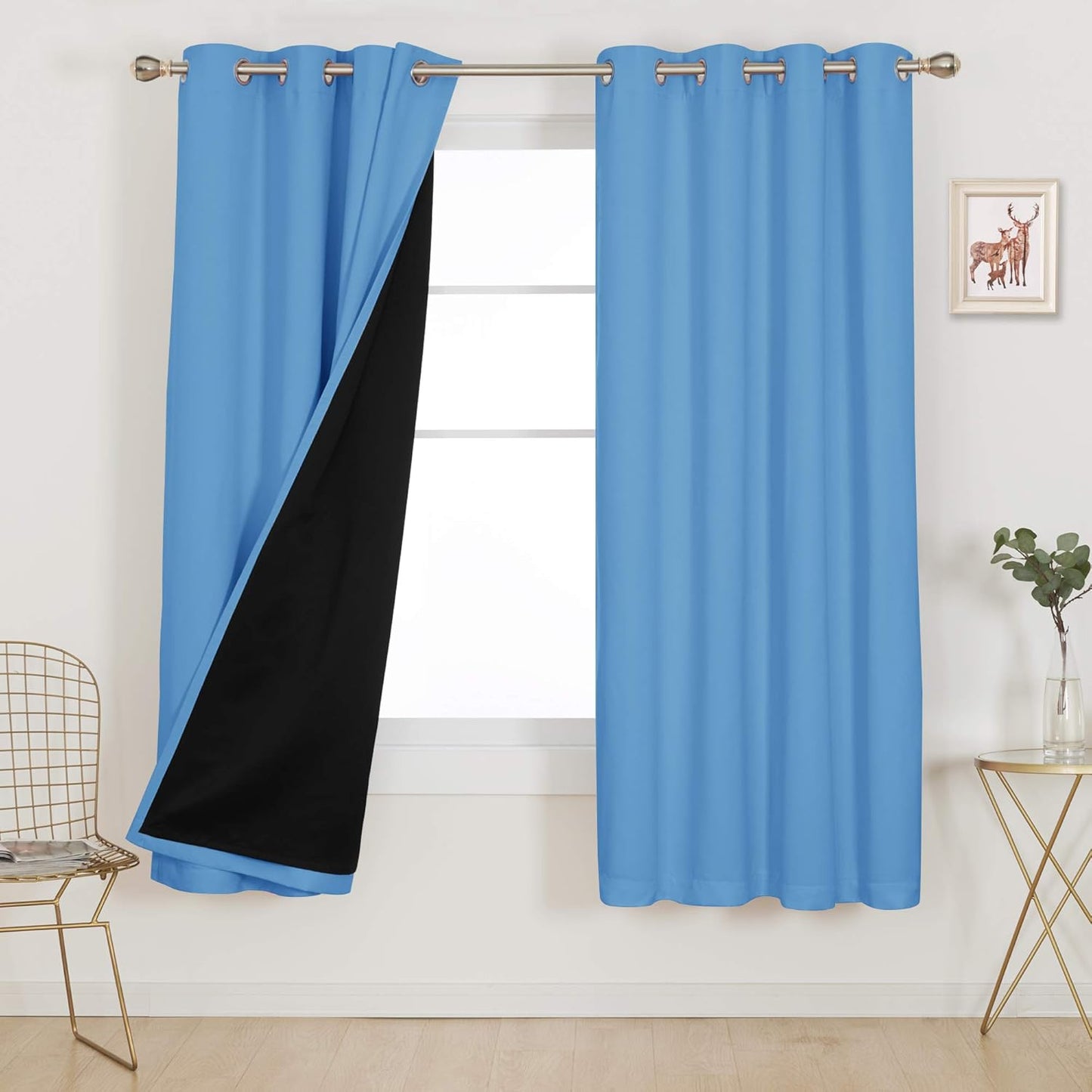 2 Panel Light Blocking Curtains - W52in X L72in