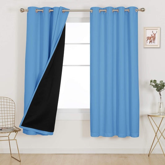 2 Panel Light Blocking Curtains - W52in X L72in