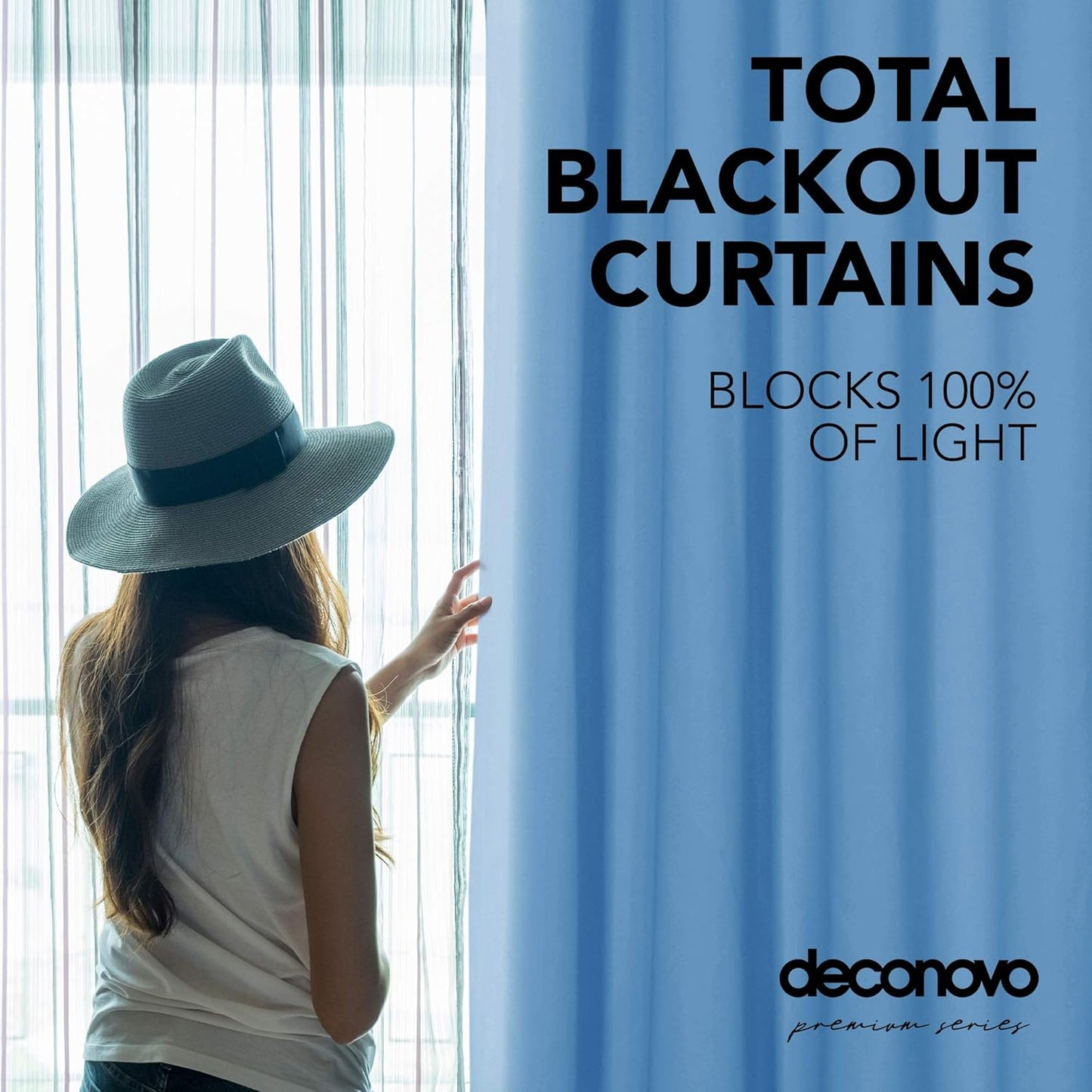 2 Panel Light Blocking Curtains - W52in X L72in