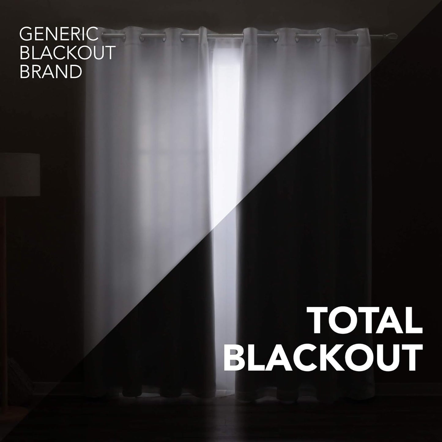 2 Panel Light Blocking Curtains - W52in X L72in