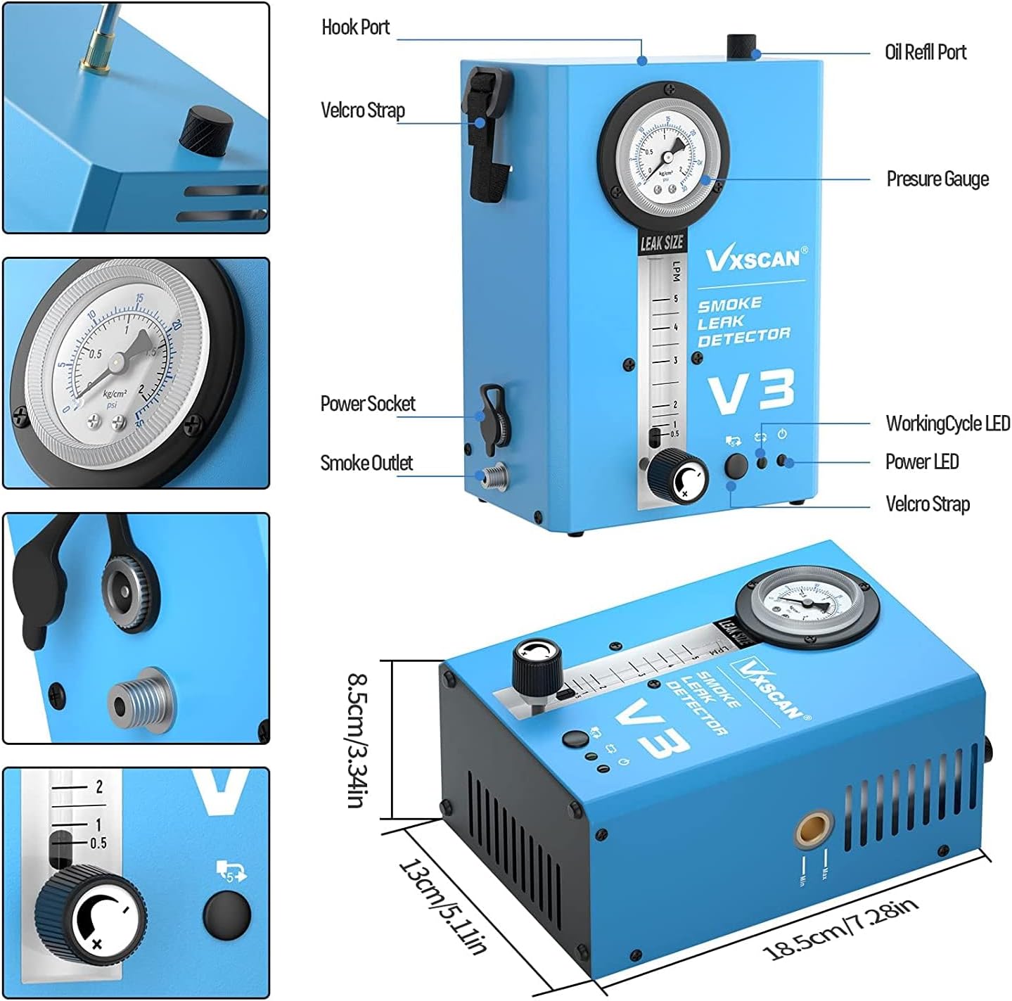Automotive Smoke Leak Detector Machine