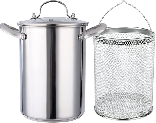 5L Stainless Steel Boiling & Frying Pot