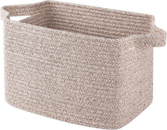 3pc Woven Cotton Rope Storage Baskets - Brown