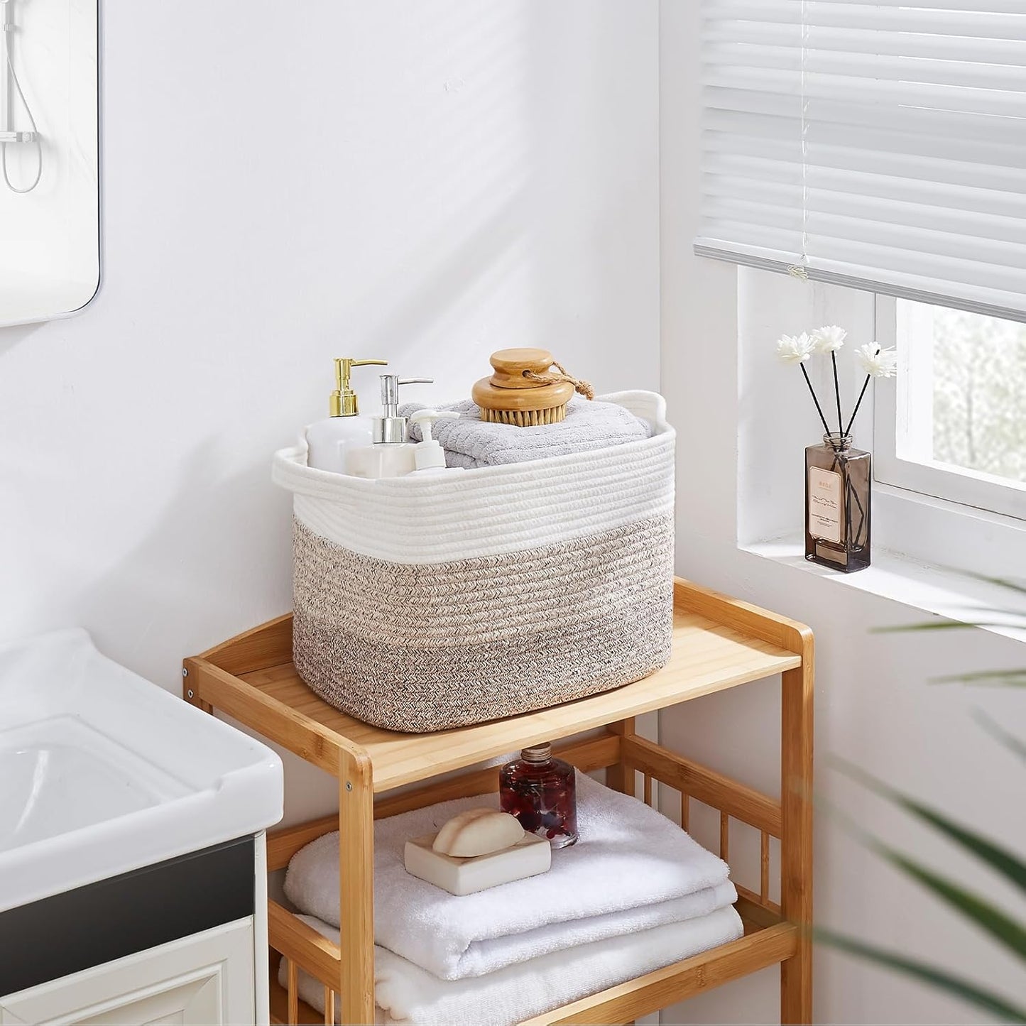 3pc Woven Cotton Rope Storage Baskets