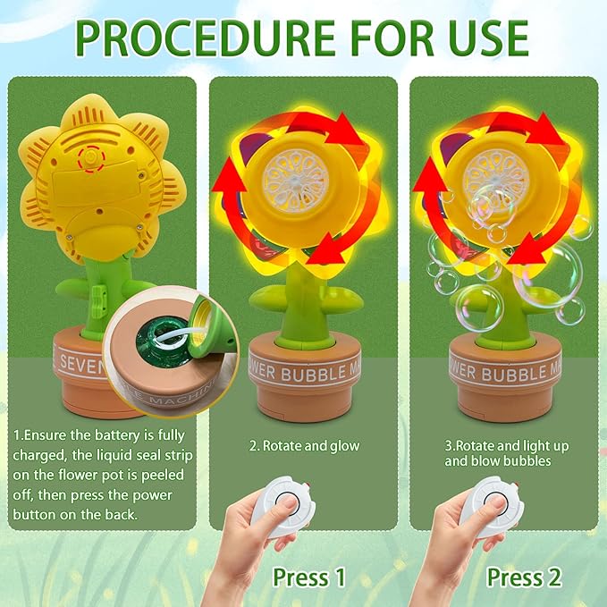 🌻 Sunflower Bubble Machine