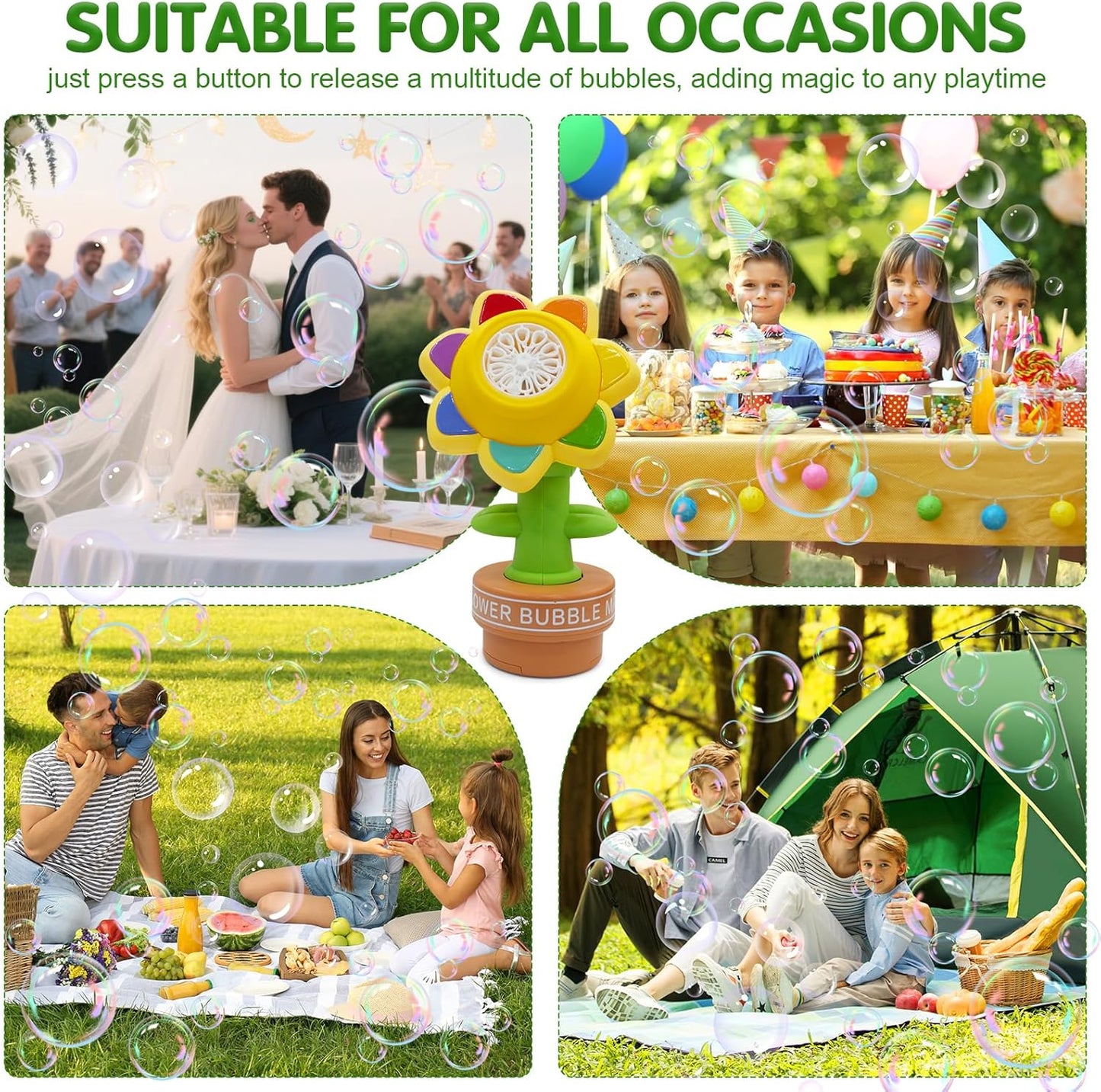 🌻 Sunflower Bubble Machine