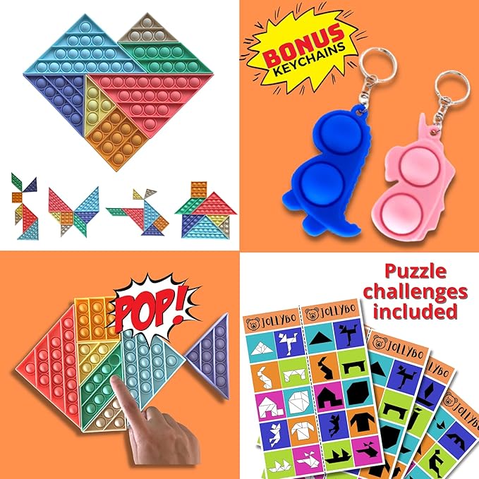 7pcs Push Pop It Fidget Toy Set