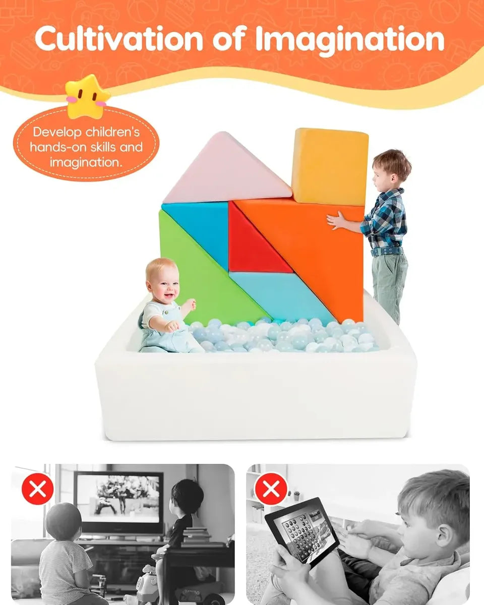 Kids Tangram Square Puzzle Sofa Set