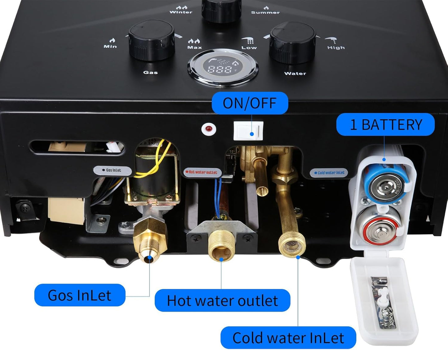 20L Portable Tankless Propane Water Heater