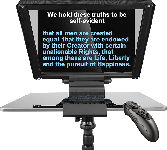 12 inch Adjustable Teleprompter with Remote Control