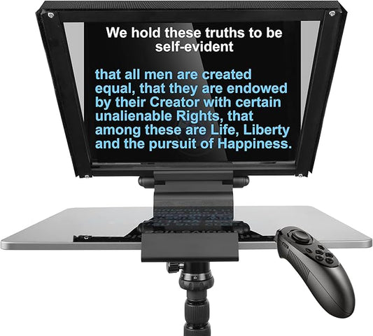 12 inch Adjustable Teleprompter with Remote Control