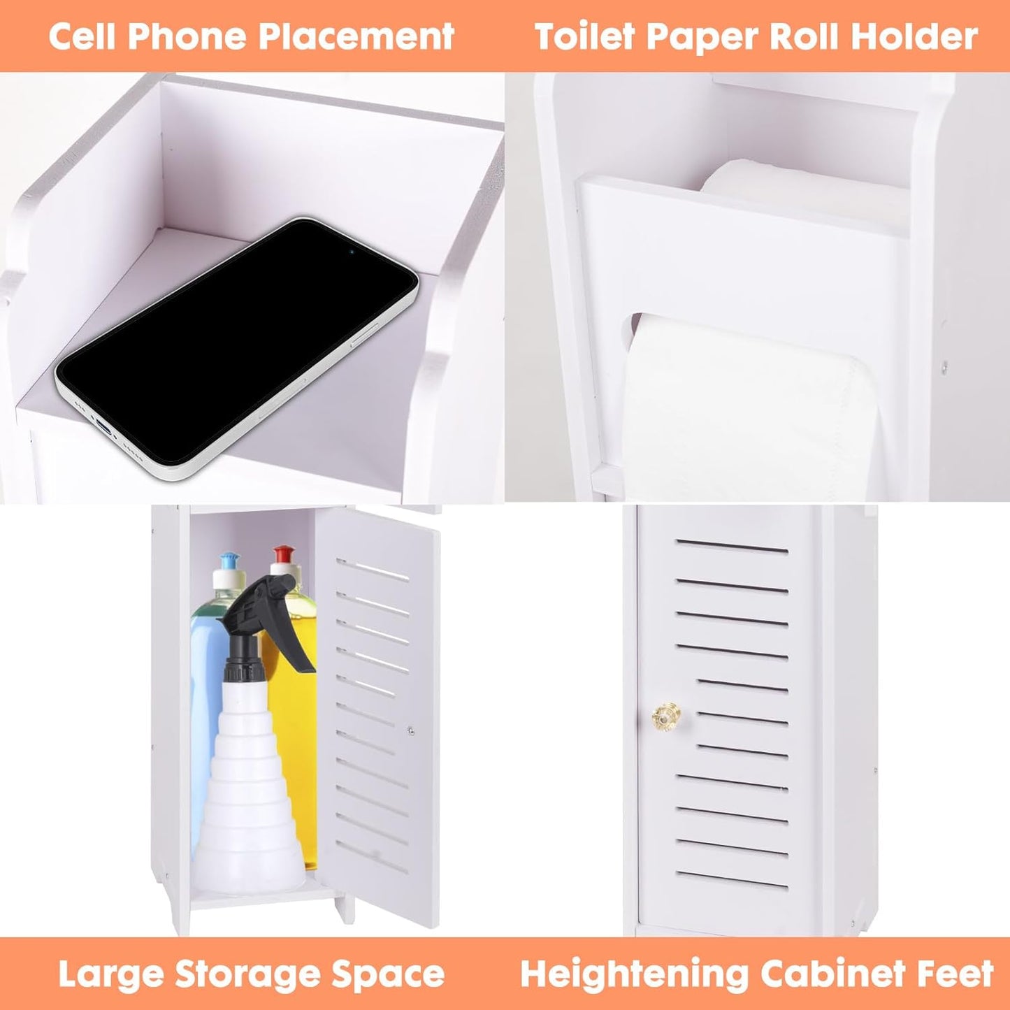 Toilet Paper Holder and Storage for Small Space