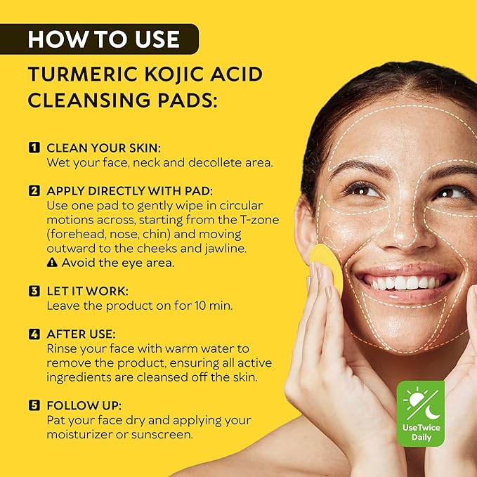 Turmeric Kojic Acid Cleansing Pads
