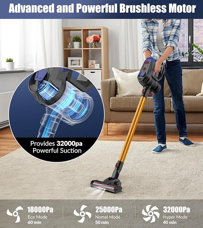MOYSOUL Cordless Vacuum Cleaner - 8 in 1