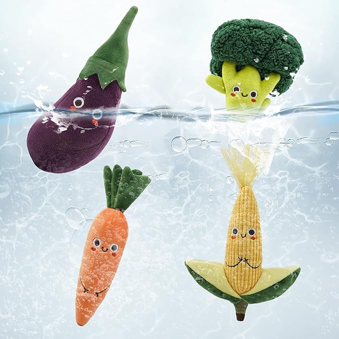 4 Veggie Plush Stuffed Toys