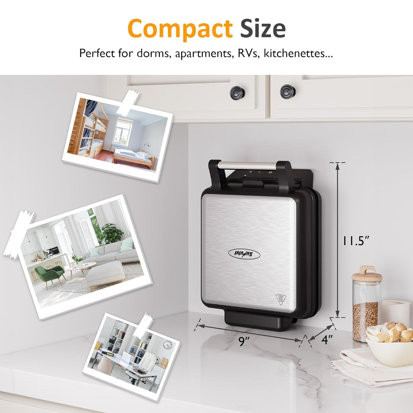 Sunvivi 4 Slice Waffle Maker