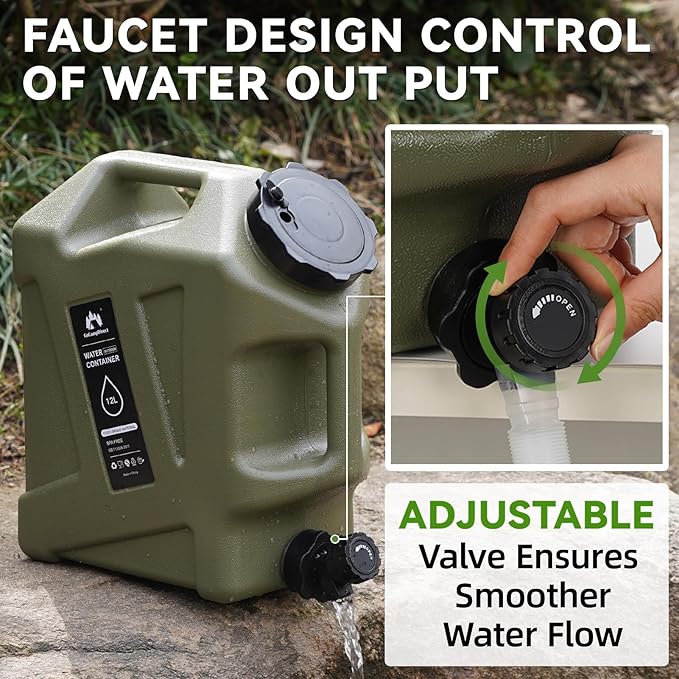 12L Camping Water Container with Spigot
