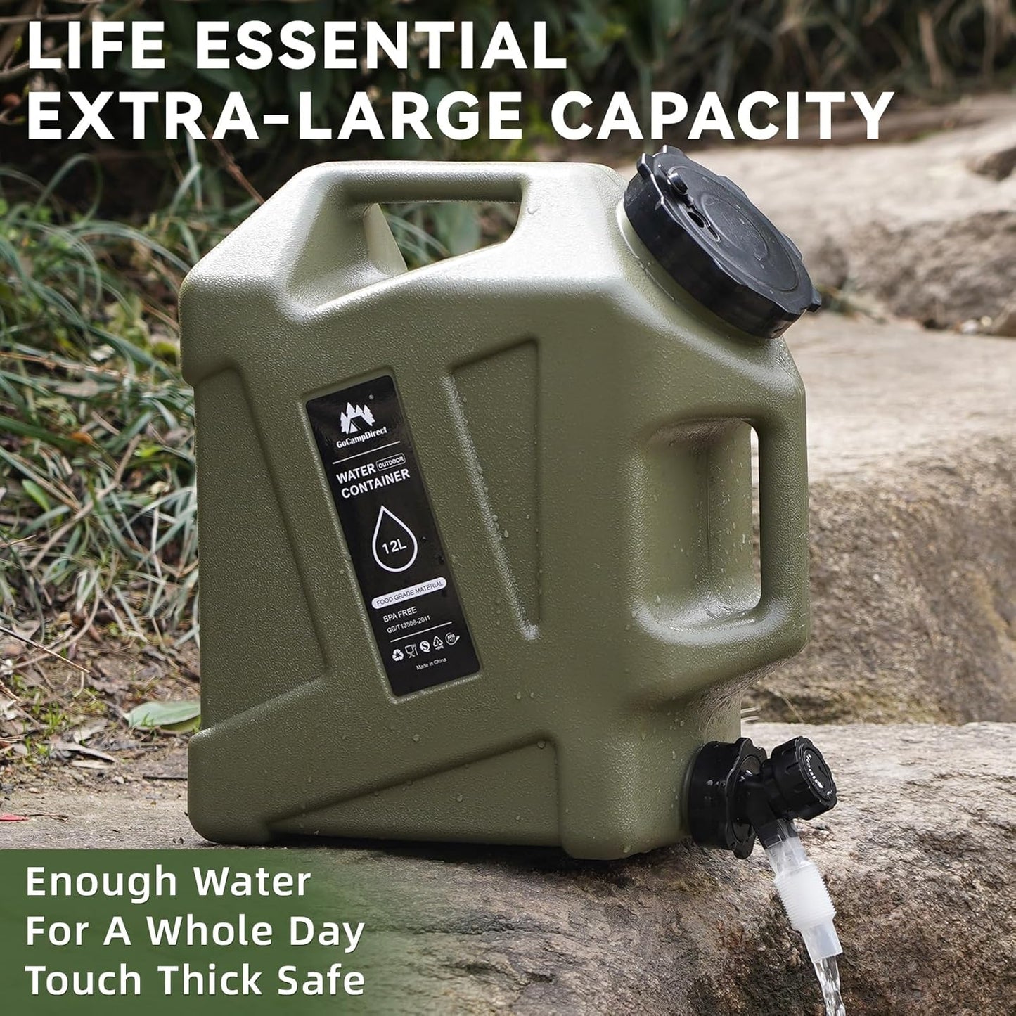 12L Camping Water Container with Spigot