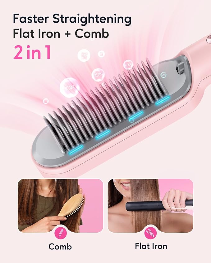 Wavytalk Hair Straightening Comb, Dual Voltage