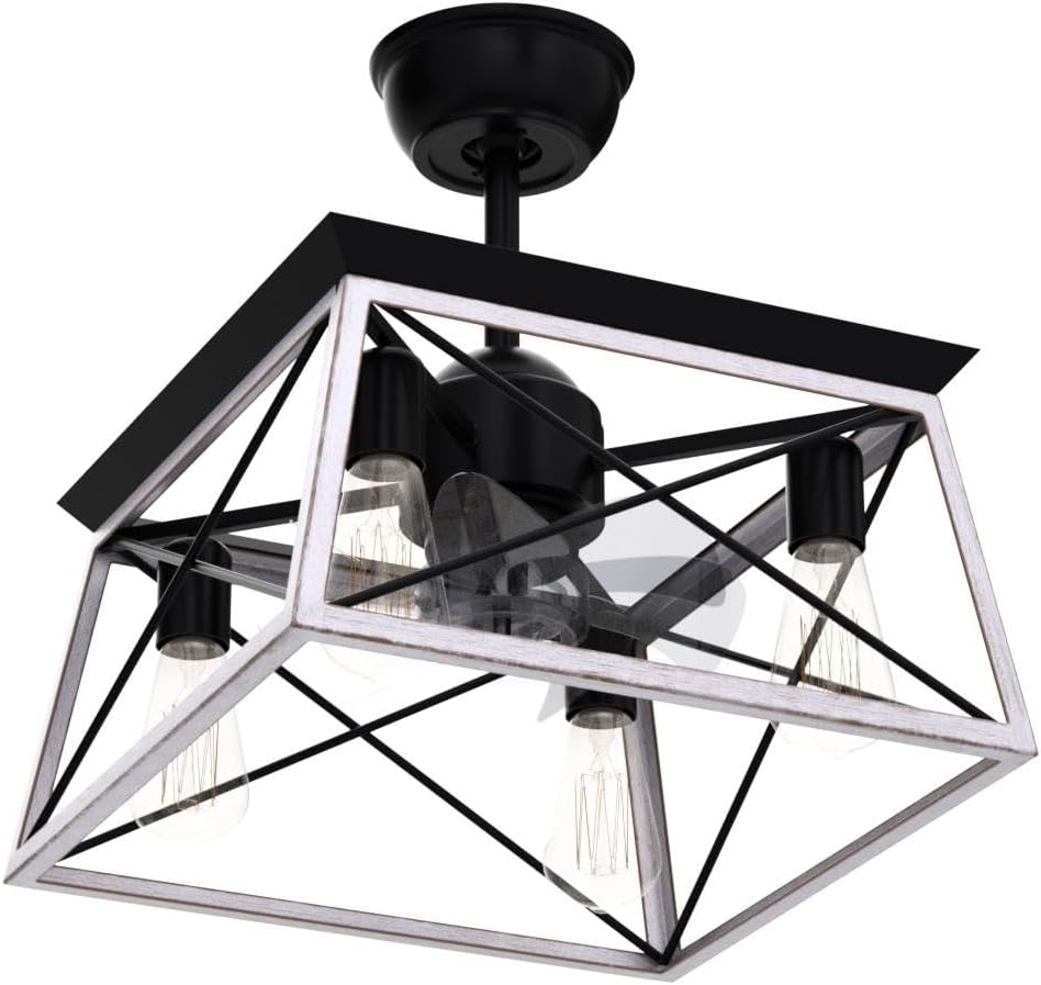 Farmhouse Style Ceiling Light and Fan Fixture