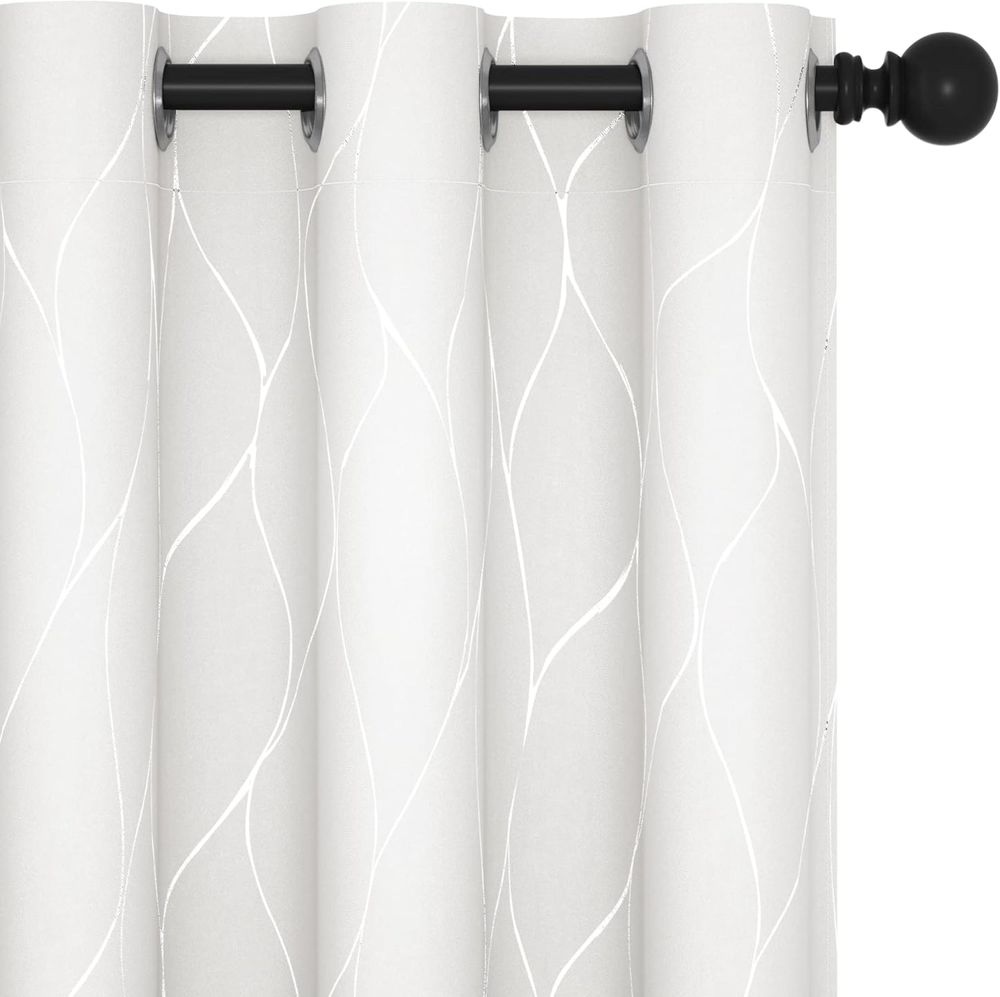 2 Panel Thermal Insulated Blackout Curtains- W42in x L72in